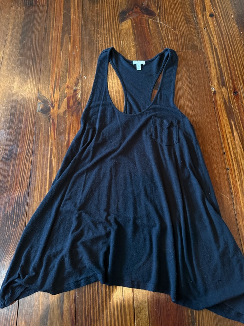 Tart Black Racerback Pocket Tank